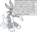 Clicca sull'immagine per ingrandirla. 

Nome:   42096-hi-Bugs_Bunny.jpg 
Visite: 367 
Dimensione: 222.0 KB 
ID: 89165
