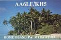 Clicca sull'immagine per ingrandirla. 

Nome:   Palmyra atoll Home island QSL.jpg 
Visite: 392 
Dimensione: 24.2 KB 
ID: 90444